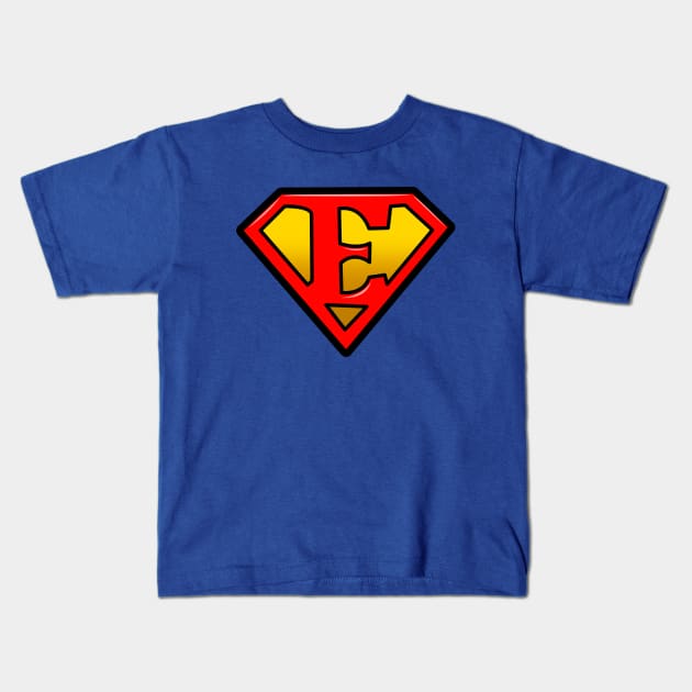 Super E symbol Kids T-Shirt by edwinj22